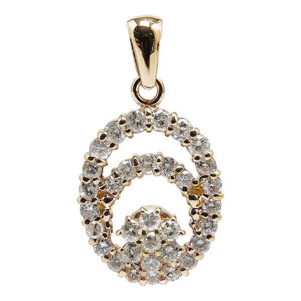 K18YG イエローゴールド ダイヤ0.70ct ペンダントトップ レディース 【中古】