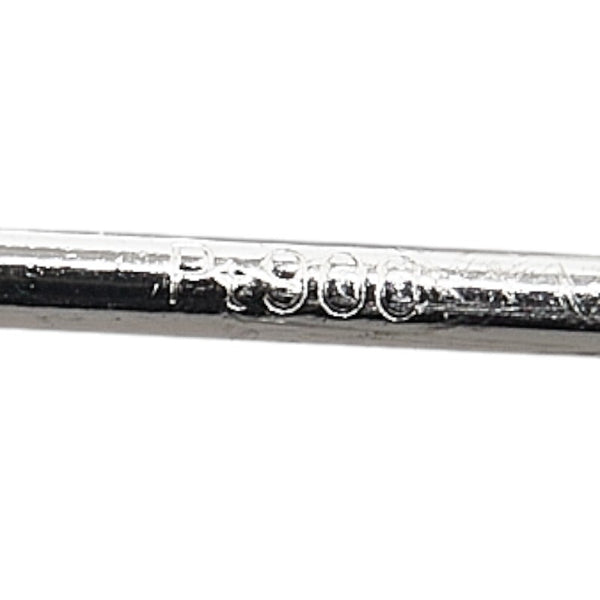 Pt900 プラチナ サファイア ダイヤ ピアス レディース 【中古】
