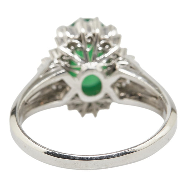 Pt900 プラチナ ヒスイ2.25ct ダイヤ0.36ct リング 指輪 レディース 14.5号 【中古】