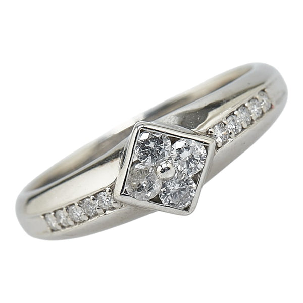 Pt900 プラチナ ダイヤ0.30ct リング 指輪 レディース 13号 【中古】