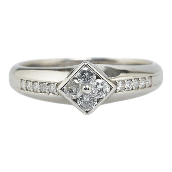 Pt900 プラチナ ダイヤ0.30ct リング 指輪 レディース 13号 【中古】