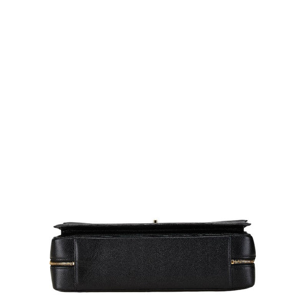 シャネル ココマーク ビジネスバッグ ブリーフケース ブラック キャビアスキン レディース CHANEL 【中古】