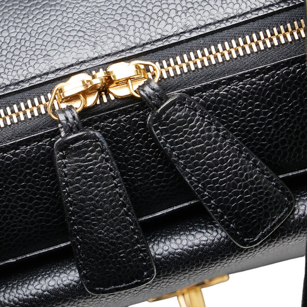 シャネル ココマーク ビジネスバッグ ブリーフケース ブラック キャビアスキン レディース CHANEL 【中古】