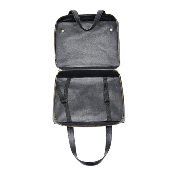 シャネル ココマーク ビジネスバッグ ブリーフケース ブラック キャビアスキン レディース CHANEL 【中古】