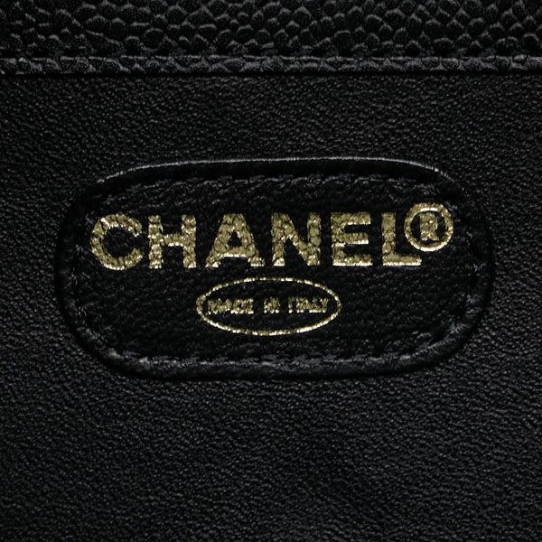 シャネル ココマーク ビジネスバッグ ブリーフケース ブラック キャビアスキン レディース CHANEL 【中古】