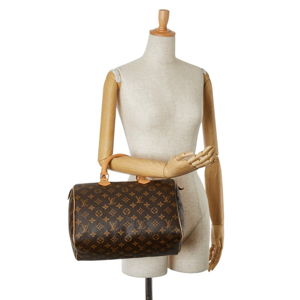 ルイ ヴィトン モノグラム スピーディ30 ハンドバッグ ミニボストンバッグ M41526 ブラウン PVC レザー レディース LOUIS VUITTON 【中古】