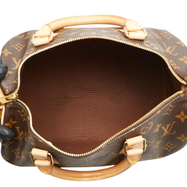 ルイ ヴィトン モノグラム スピーディ30 ハンドバッグ ミニボストンバッグ M41526 ブラウン PVC レザー レディース LOUIS VUITTON 【中古】