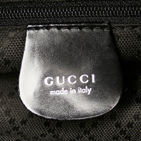 グッチ バンブー ハンドバッグ ショルダーバッグ 2WAY 002 2058 ブラック ナイロン レザー レディース GUCCI 【中古】