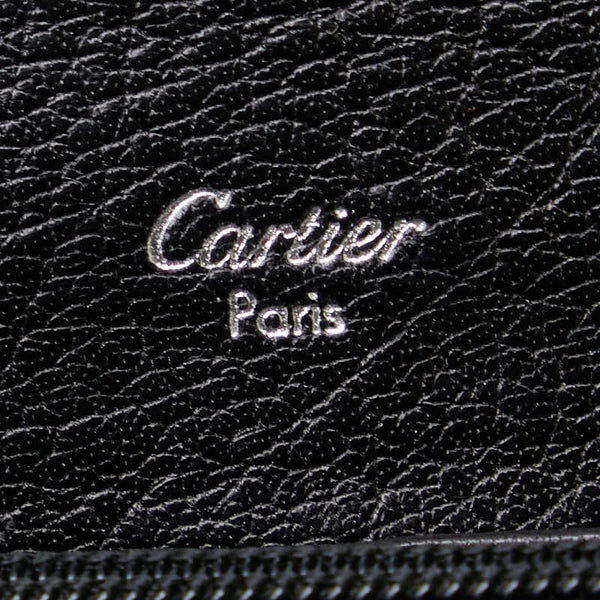 カルティエ マルチェロ ドゥ カルティエ 長財布 ブラック レザー レディース CARTIER 【中古】