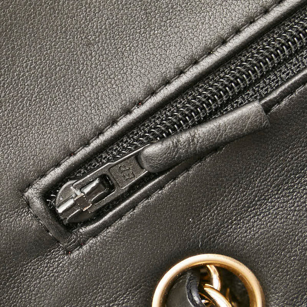 シャネル マトラッセ25 ココマーク チェーン ショルダーバッグ ブラック ラムスキン レディース CHANEL 【中古】