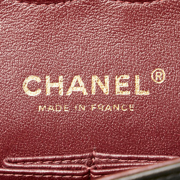 シャネル マトラッセ25 ココマーク チェーン ショルダーバッグ ブラック ラムスキン レディース CHANEL 【中古】