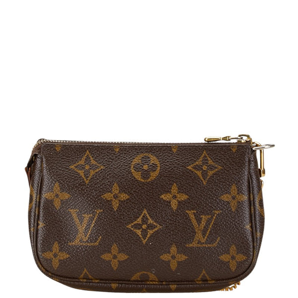 ルイ ヴィトン モノグラム アクセソワール チェーン ポーチ M58009 ブラウン PVC レザー レディース LOUIS VUITTON 【中古】