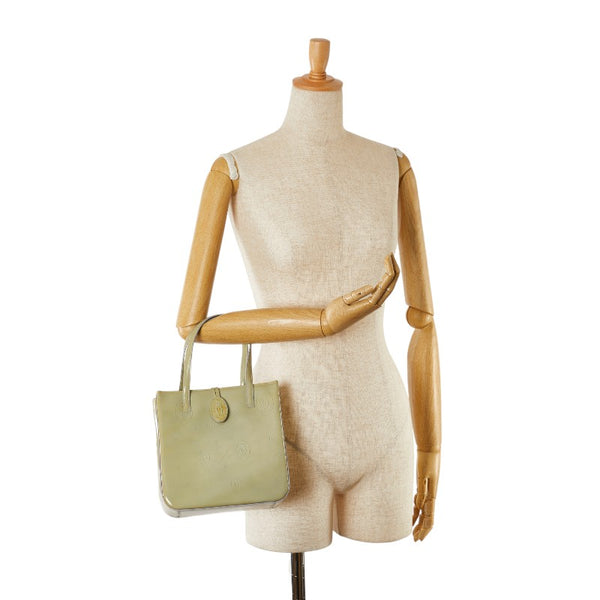 カルティエ ハッピーバースデー ハンドバッグ グリーン エナメル レディース CARTIER 【中古】