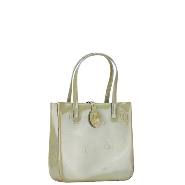 カルティエ ハッピーバースデー ハンドバッグ グリーン エナメル レディース CARTIER 【中古】