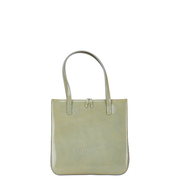 カルティエ ハッピーバースデー ハンドバッグ グリーン エナメル レディース CARTIER 【中古】