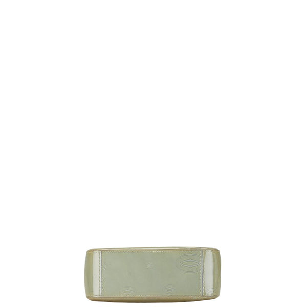 カルティエ ハッピーバースデー ハンドバッグ グリーン エナメル レディース CARTIER 【中古】