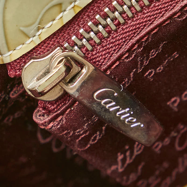 カルティエ ハッピーバースデー ハンドバッグ グリーン エナメル レディース CARTIER 【中古】