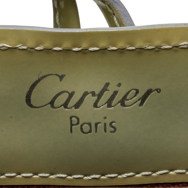 カルティエ ハッピーバースデー ハンドバッグ グリーン エナメル レディース CARTIER 【中古】