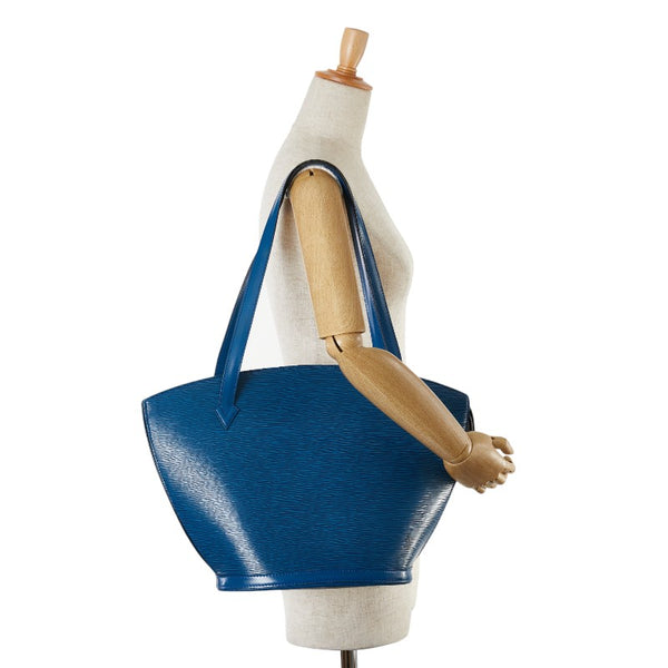 ルイ ヴィトン エピ サンジャックショッピング トートバッグ ショルダーバッグ M52265 トレドブルー レザー レディース LOUIS VUITTON 【中古】