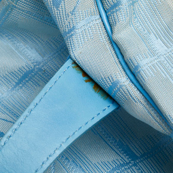 シャネル ニュートラベルライン ショルダーバッグ ハンドバッグ 2WAY ライトブルー ナイロン レザー レディース CHANEL 【中古】