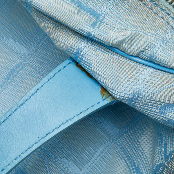 シャネル ニュートラベルライン ショルダーバッグ ハンドバッグ 2WAY ライトブルー ナイロン レザー レディース CHANEL 【中古】