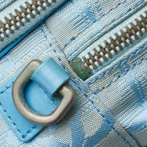 シャネル ニュートラベルライン ショルダーバッグ ハンドバッグ 2WAY ライトブルー ナイロン レザー レディース CHANEL 【中古】