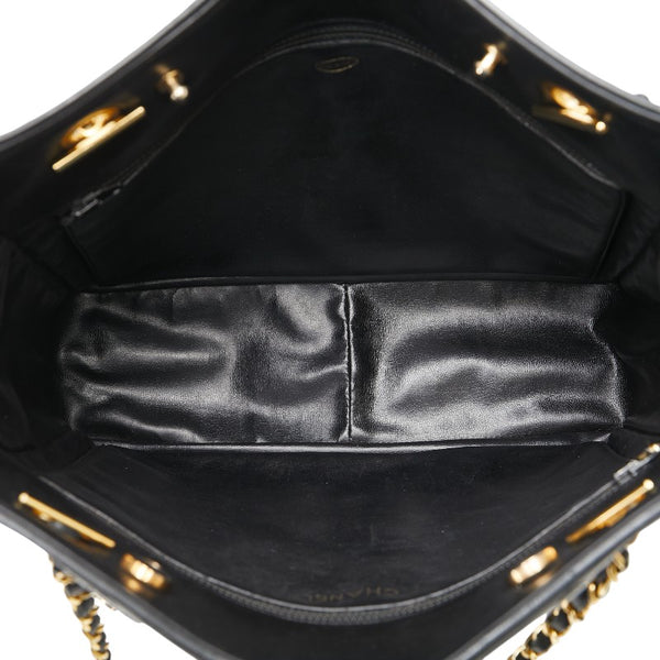 シャネル マトラッセ トートバッグ ハンドバッグ ブラック レザー レディース CHANEL 【中古】