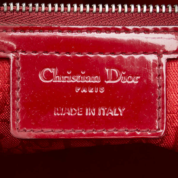 ディオール カナージュ レディディオール ハンドバッグ ショルダーバッグ 2WAY レッド パテントレザー レディース Dior 【中古】