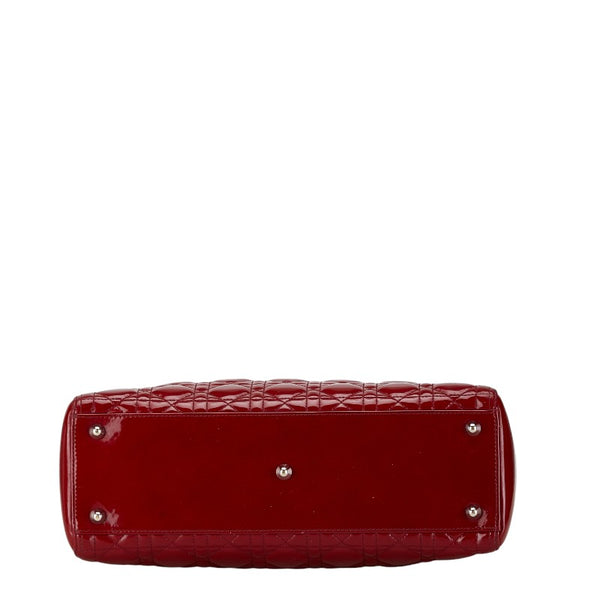 ディオール カナージュ レディディオール ハンドバッグ ショルダーバッグ 2WAY レッド パテントレザー レディース Dior 【中古】