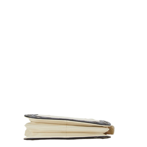 サンローラン ミニハンドバッグ ホワイト ブラック レザー レディース SAINT LAURENT 【中古】