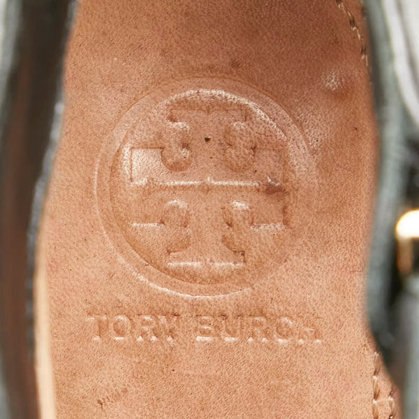 トリーバーチ キルティング ショートブーツ ブーティー サイズ：7 ブラック レザー レディース Tory Burch 【中古】