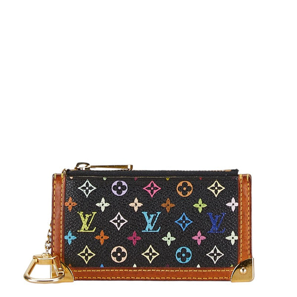 ルイ ヴィトン モノグラム マルチカラー ポシェット クレ コインケース M92654 ノワール ブラック PVC レザー レディース LOUIS VUITTON 【中古】