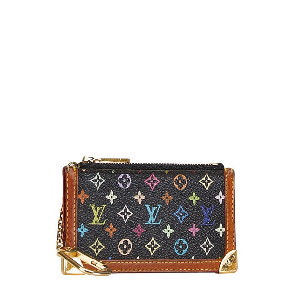 ルイ ヴィトン モノグラム マルチカラー ポシェット クレ コインケース M92654 ノワール ブラック PVC レザー レディース LOUIS VUITTON 【中古】