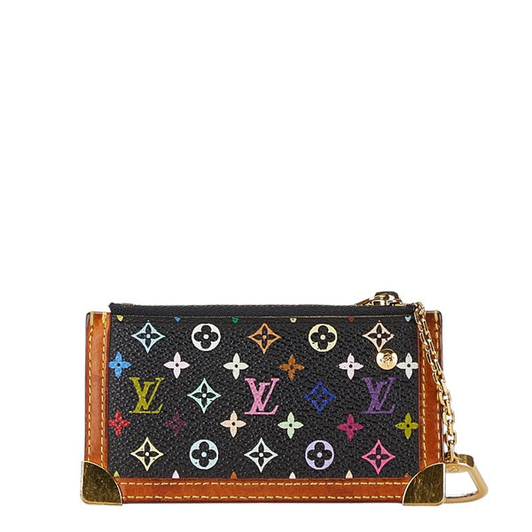 ルイ ヴィトン モノグラム マルチカラー ポシェット クレ コインケース M92654 ノワール ブラック PVC レザー レディース LOUIS VUITTON 【中古】