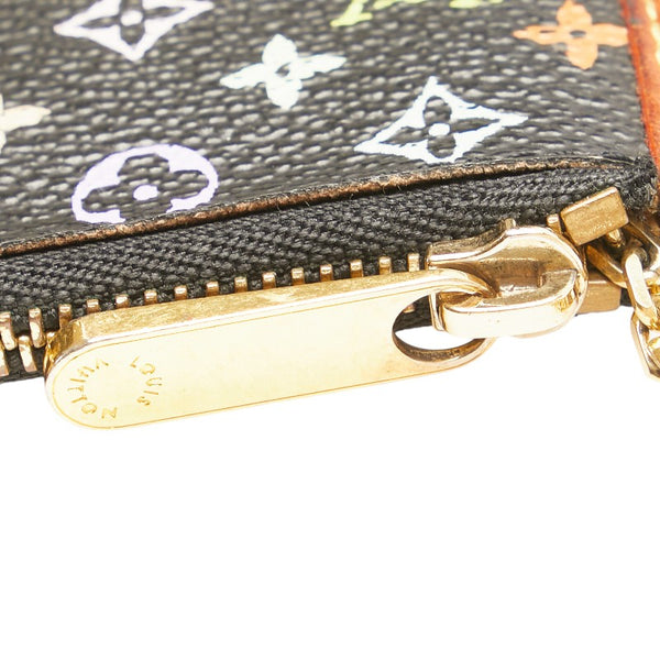 ルイ ヴィトン モノグラム マルチカラー ポシェット クレ コインケース M92654 ノワール ブラック PVC レザー レディース LOUIS VUITTON 【中古】