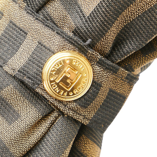 フェンディ ズッカ 雨傘 長傘 ブラウン ブラック ナイロン レディース FENDI 【中古】