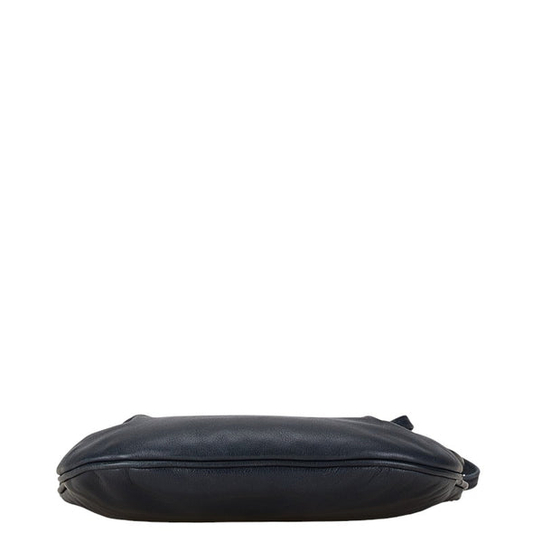 フェンディ 斜め掛け ショルダーバッグ ネイビー レザー レディース FENDI 【中古】