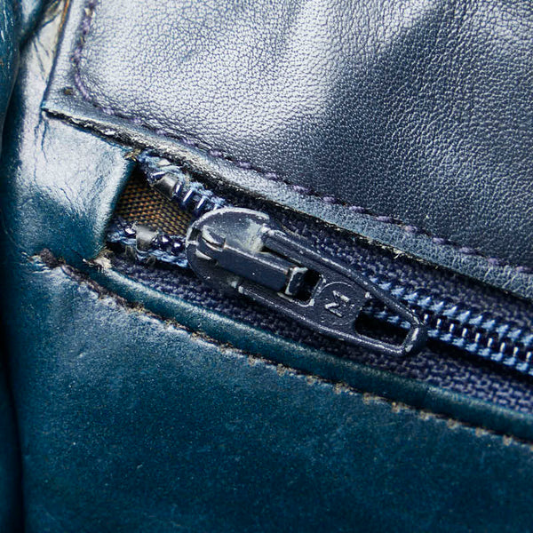 フェンディ 斜め掛け ショルダーバッグ ネイビー レザー レディース FENDI 【中古】