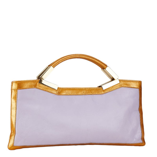 フェンディ ハンドバッグ パープル ゴールド レザー レディース FENDI 【中古】