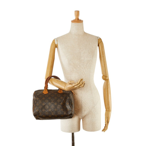 ルイ ヴィトン モノグラム スピーディ25 ミニボストンバッグ ハンドバッグ M41528 ブラウン PVC レザー レディース LOUIS VUITTON 【中古】