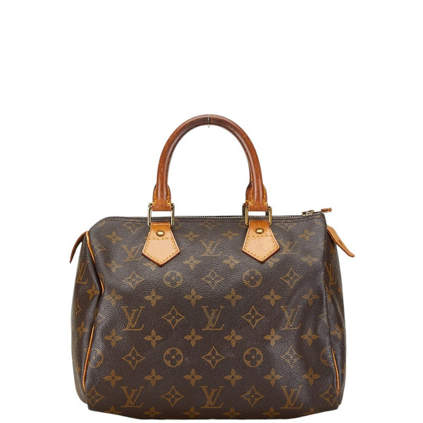 ルイ ヴィトン モノグラム スピーディ25 ミニボストンバッグ ハンドバッグ M41528 ブラウン PVC レザー レディース LOUIS VUITTON 【中古】