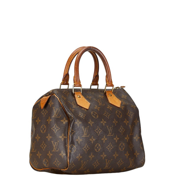 ルイ ヴィトン モノグラム スピーディ25 ミニボストンバッグ ハンドバッグ M41528 ブラウン PVC レザー レディース LOUIS VUITTON 【中古】