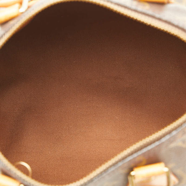 ルイ ヴィトン モノグラム スピーディ25 ミニボストンバッグ ハンドバッグ M41528 ブラウン PVC レザー レディース LOUIS VUITTON 【中古】