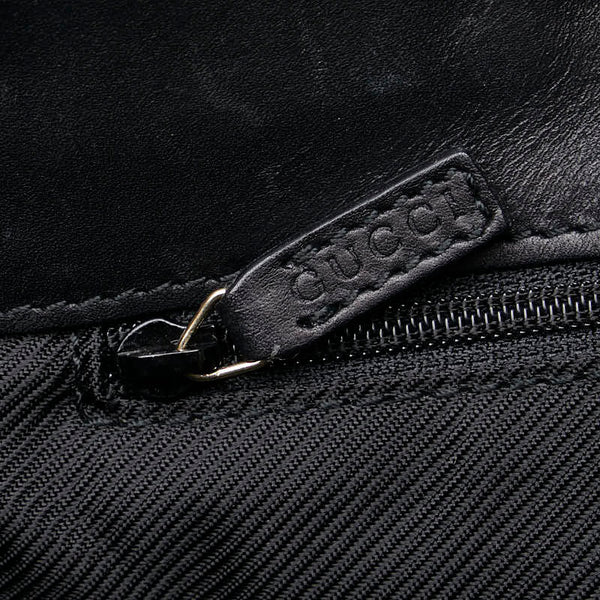 グッチ GGキャンバス ワンショルダーバッグ 33900 ブラック キャンバス レザー レディース GUCCI 【中古】