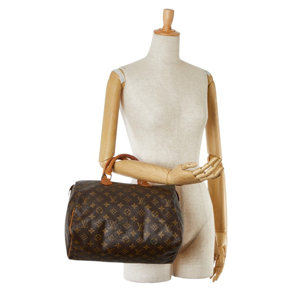 ルイ ヴィトン モノグラム スピーディ30 ハンドバッグ M41526 ブラウン PVC レザー レディース LOUIS VUITTON 【中古】