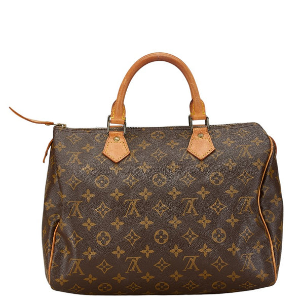ルイ ヴィトン モノグラム スピーディ30 ハンドバッグ M41526 ブラウン PVC レザー レディース LOUIS VUITTON 【中古】