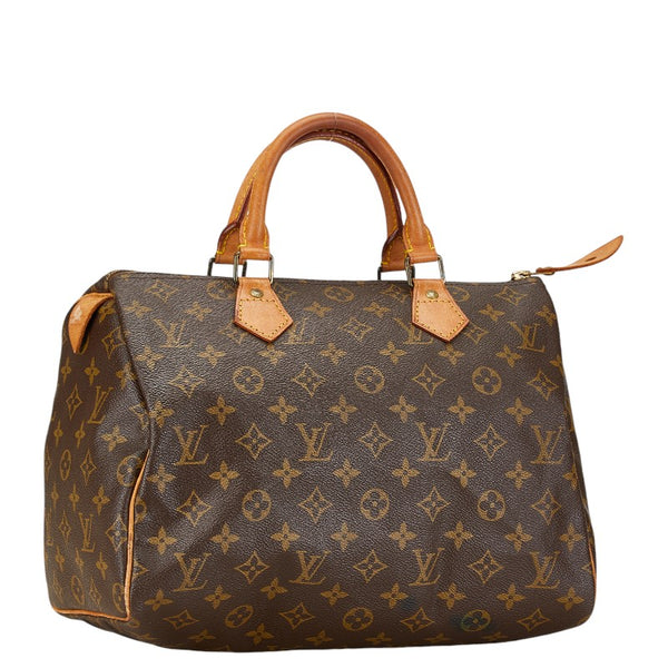 ルイ ヴィトン モノグラム スピーディ30 ハンドバッグ M41526 ブラウン PVC レザー レディース LOUIS VUITTON 【中古】