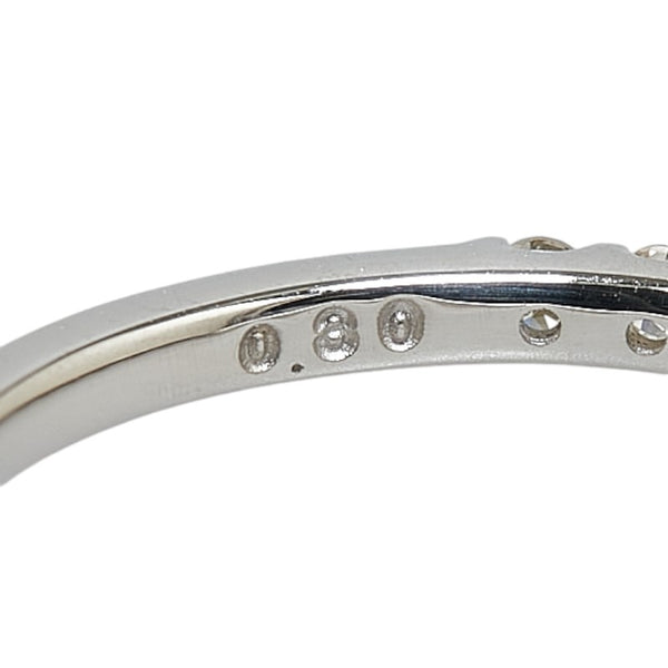 Pt900 プラチナ ダイヤ0.30ct ハーフエタニティ リング 指輪 レディース 10.5号 【中古】