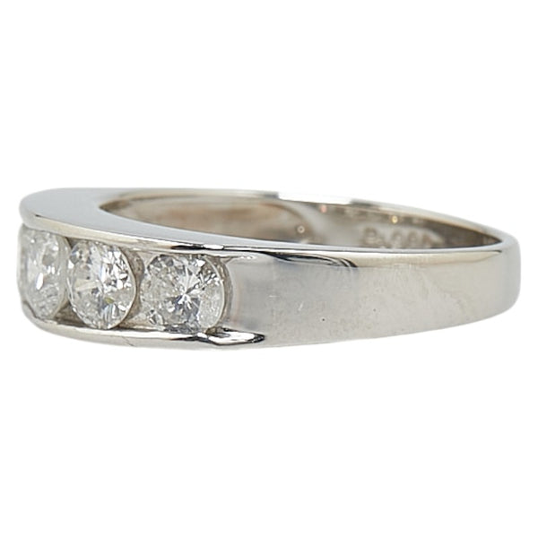 Pt900 プラチナ ダイヤ1.01ct 一文字 リング 指輪 レディース 11号 【中古】