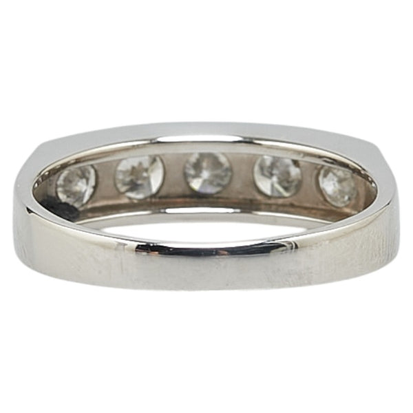 Pt900 プラチナ ダイヤ1.01ct 一文字 リング 指輪 レディース 11号 【中古】